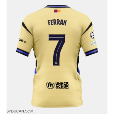 Muški Nogometni Dres Barcelona Ferran Torres #7 Gostujuci 2025-26 Kratak Rukav Muški Nogometni Dres Barcelona Ferran Torres #7 Gostujuci 2025-26 Kratak Rukav